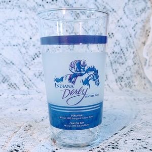 VTG INDIANA DERBY 1997 3RD ANNUAL CROWN ROYAL HOOSIER PARK COLLECTIBLE GLASS